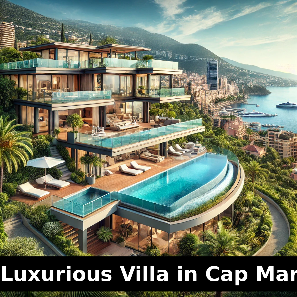 Luxurious villa in Cap Martin, Monaco, with stunning views of the Mediterranean, elegant architecture, and a pristine infinity pool.